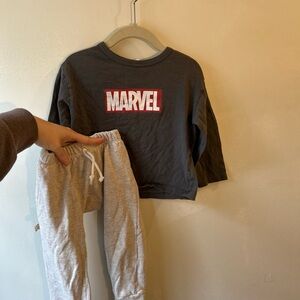 Marvel Kids Matching Set - Gray and Black